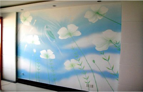 靖边画墙绘怎么画好白云的蓬松感?