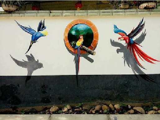 靖边视觉错位-3D墙绘设计