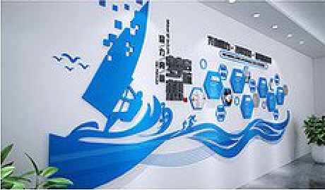 靖边海浪主题文化墙如何设计？
