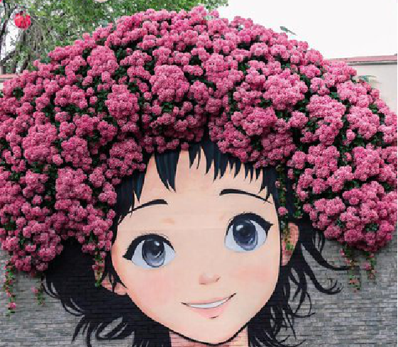 靖边墙体彩绘-网红墙打卡