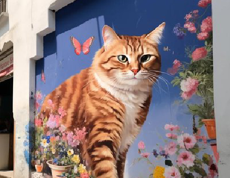 靖边自己绘制有个性的手绘墙