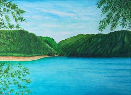 靖边在墙绘中,如何绘画绿水青山?