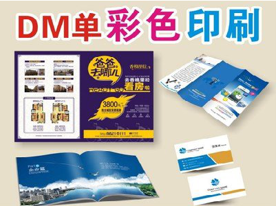 靖边单页印刷,色彩搭配简单。